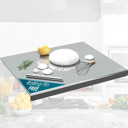 Stainless Steel Chopping Board with Lip for Kitchen