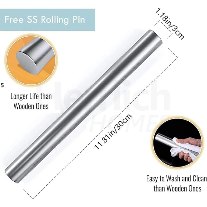 Stainless Steel Chopping Board with Lip for Kitchen