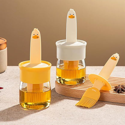 Olive Oil Dispenser Bottle with Silicone Brush for Cooking