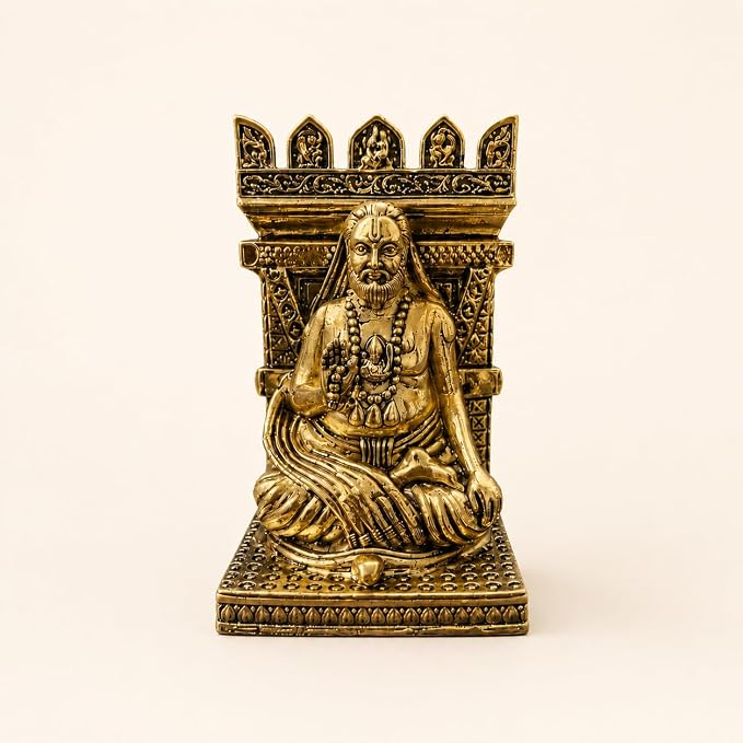 Premium Brass Sri Raghavendra Swami Idol (3.6 inch)