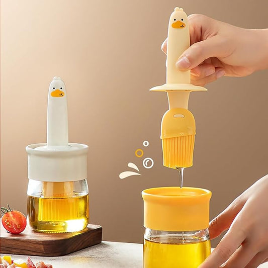 Olive Oil Dispenser Bottle with Silicone Brush for Cooking
