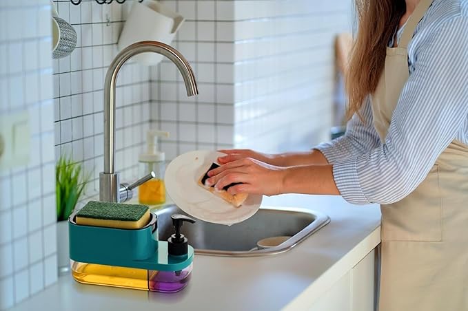 3-in-1 Soap Dispenser with Sponge Holder