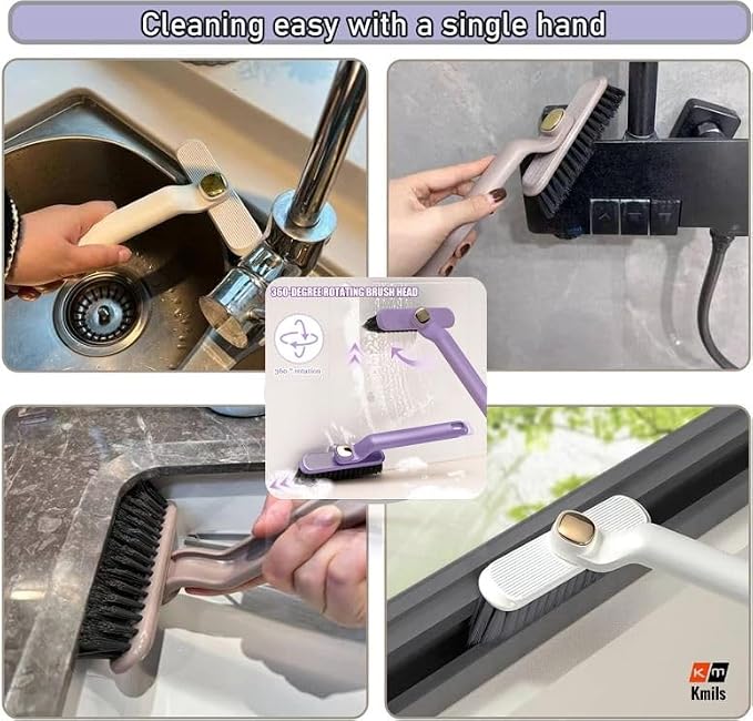 Multi-Function Bathroom Plastic Cleaning Brush,